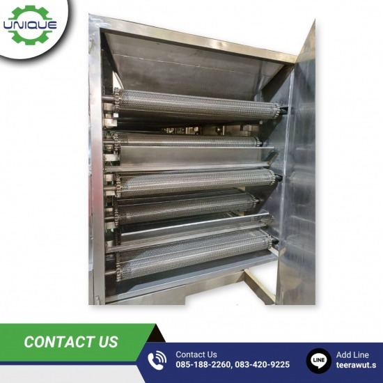 รับผลิต ตู้อบลมร้อนแบบสายพาน - โรงงานรับผลิตเครื่องจักรแปรรูปอาหาร